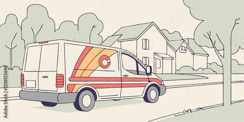 delivery van, tradesman's car, parcel delivery car