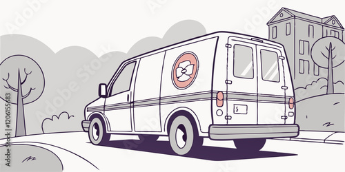 delivery van, tradesman's car, parcel delivery car