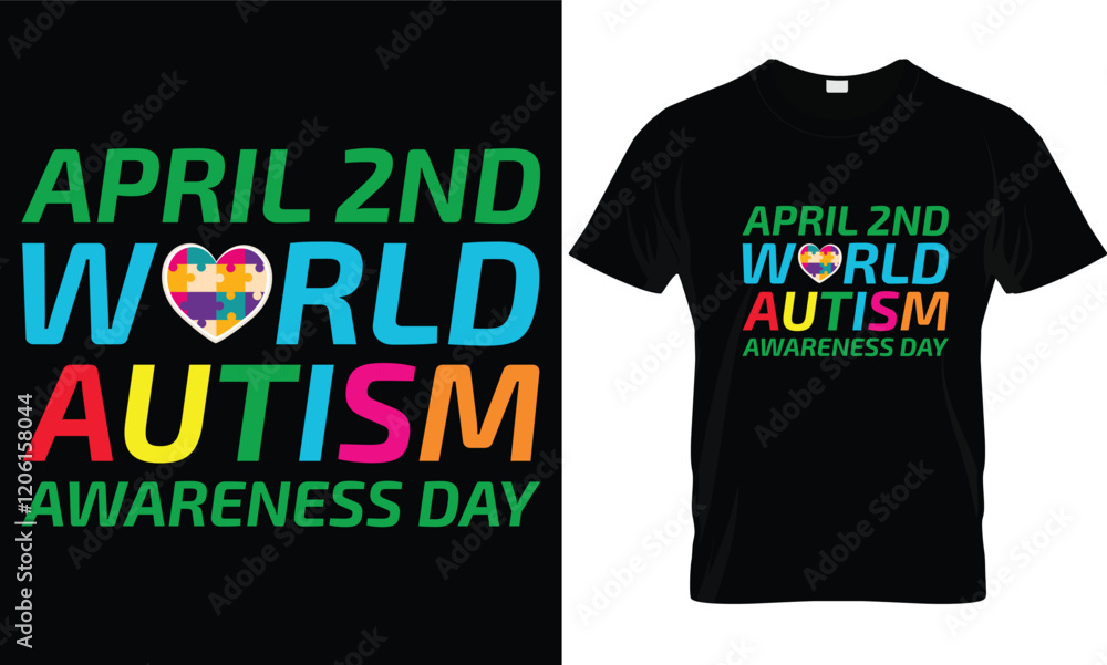 Fototapeta premium Autism t shirt design vector