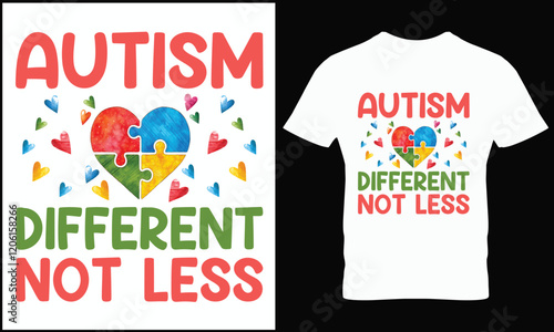 Autism t shirt design vector