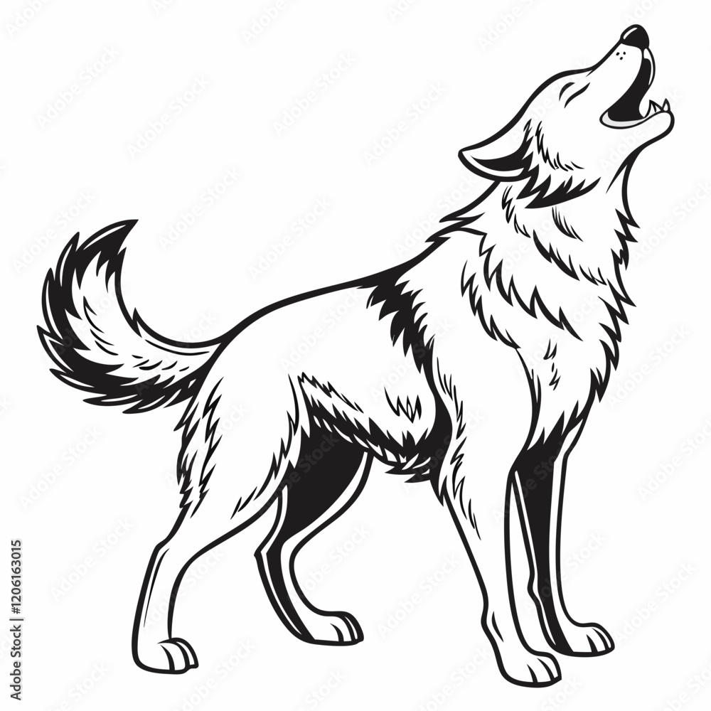 Fototapeta premium vector illustration of wolf