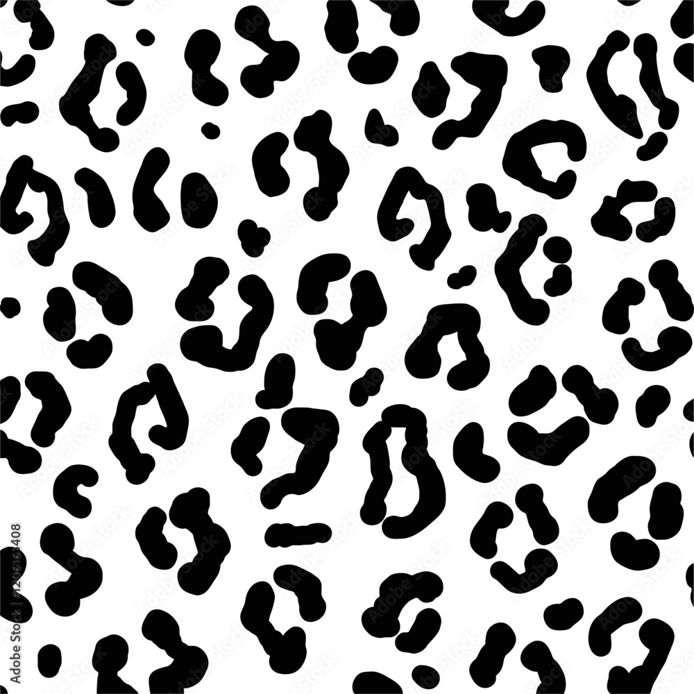 Leopard Vector Pattern Print, black and transparent Leopard Vector Pattern Print, black and transparent