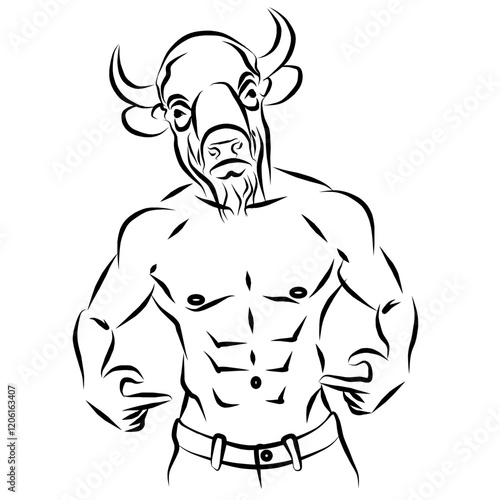 Bull Bodybuilder, vector