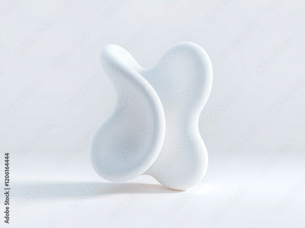 A 3D frosted organic shape with soft curves and a gradient from icy white to pale blue, floating gently on a white background. A 3D frosted organic shape with soft curves and a gradient from icy white to pale blue, floating gently on a white background.