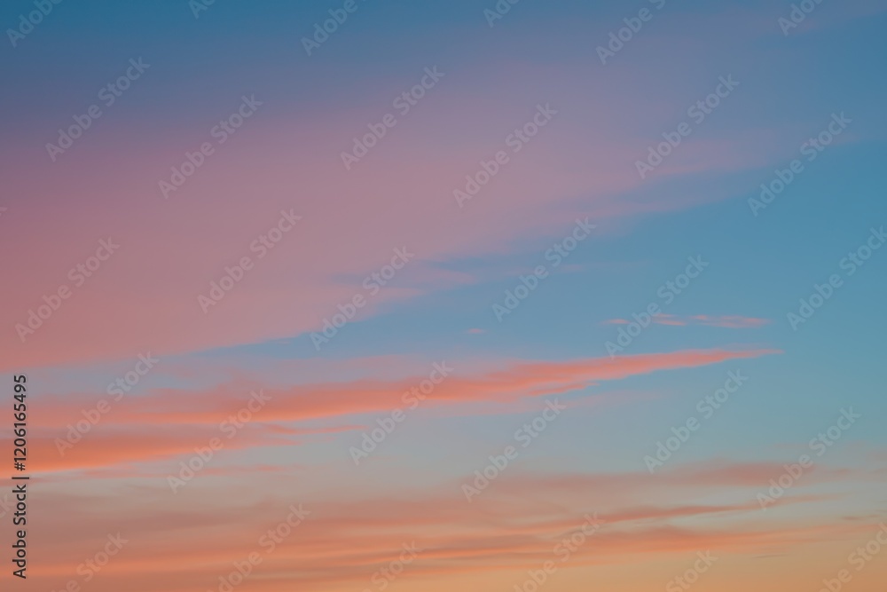 Sunset Gradient: A sky transitioning from deep orange to soft pink, with the horizon fading into a calm, dusky blue Sunset Gradient: A sky transitioning from deep orange to soft pink, with the horizon fading into a calm, dusky blue