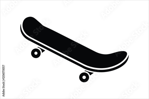 WeSkateboard icon silhouette vector, skateboard sport illustration, isolated design  