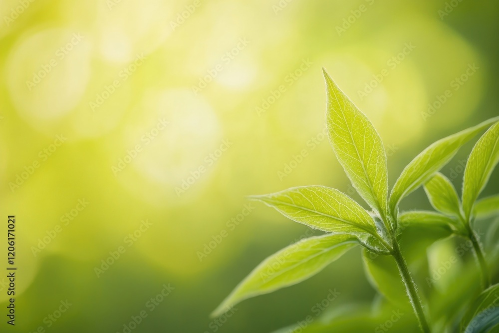 Close-up shot of a plant with green leaves Close-up shot of a plant with green leaves