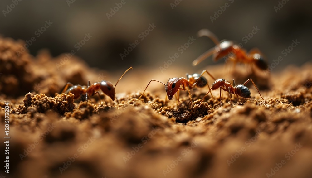 Tiny footprints of ants on the ground Tiny footprints of ants on the ground