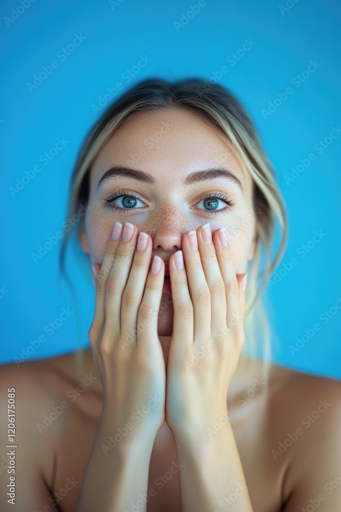 A woman hiding her identity with her hands A woman hiding her identity with her hands