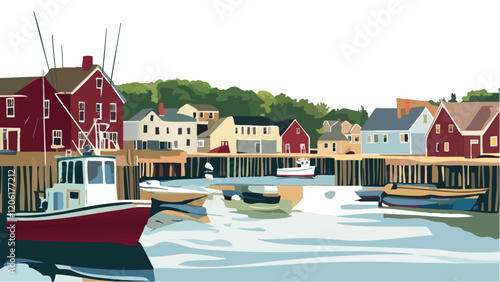 A Serene Day in Rockport, Massachusetts.eps