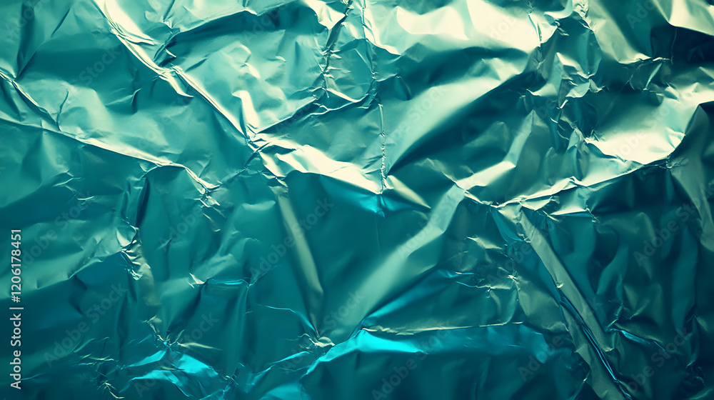 Obraz premium Reflective metallic surface in rich green tones.