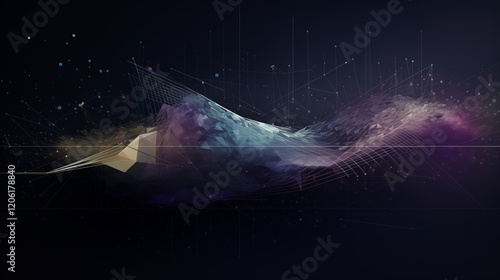 An abstract and visually striking banner design representing untold stories and hidden narratives. The image features floating fragments of unwritten pages, glowing lines of digital data, and a faint 