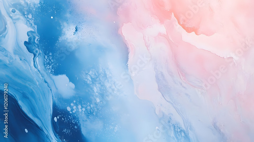 Ethereal blue and white watercolor gradient artwork.