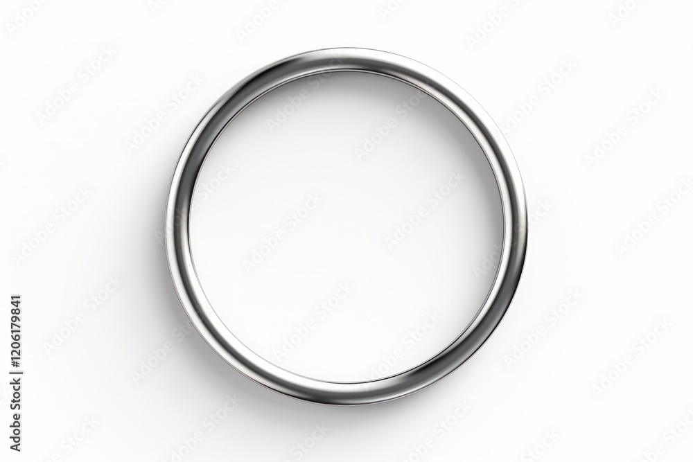 Silver round frame isolated on white background. Silver round frame isolated on white background.