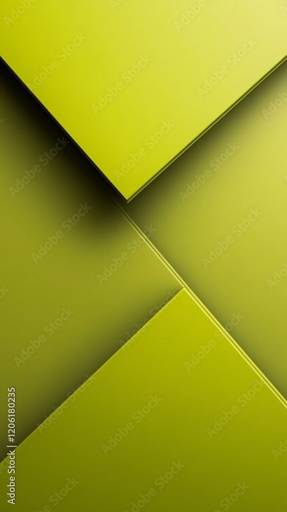 Abstract lime green geometric shapes subtly overlap creating depth and a calming visual aesthetic. AI Generated Abstract lime green geometric shapes subtly overlap creating depth and a calming visual aesthetic. AI Generated