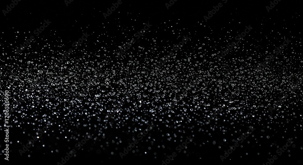 Surreal Abstract Photo of Floating Water Droplets on Black Background Surreal Abstract Photo of Floating Water Droplets on Black Background