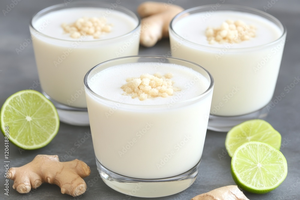 Create a refreshing drink with ginger beer, lime, and some ice