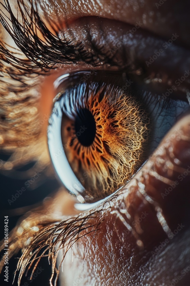 A close-up shot of a person's eye, showcasing details and emotions A close-up shot of a person's eye, showcasing details and emotions