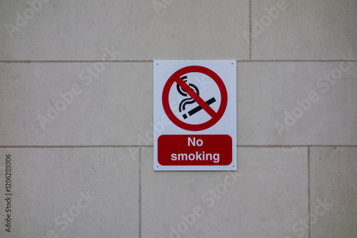 No smoking sign on wall