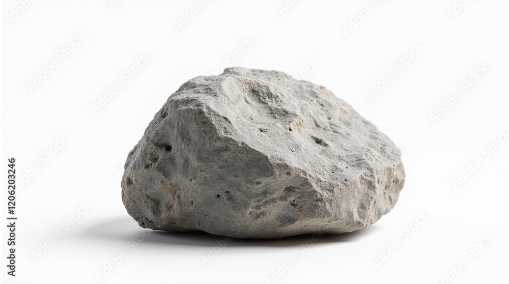 Large stone in the middle of a white background. Large stone in the middle of a white background.