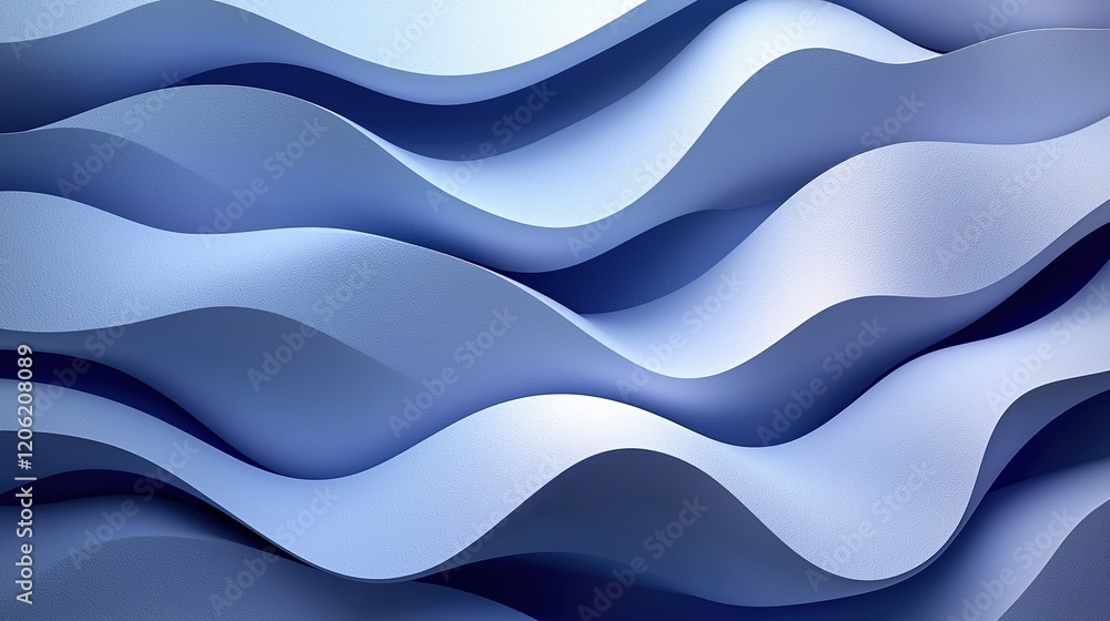 Fototapeta premium Blue Waves Abstract Background Texture.