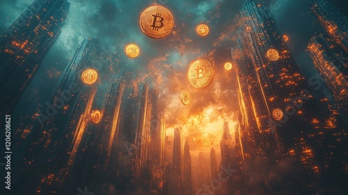 A coin with a dollar symbol being tossed into a fountain, with water splashing around it. 487