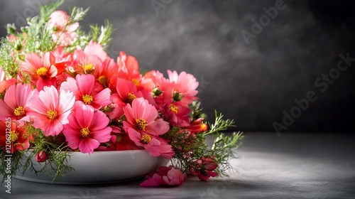 Wallpaper Mural Vibrant pink cosmos flowers bloom beautifully in soft light arrangement. AI Generated Torontodigital.ca