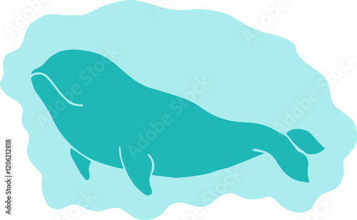 Beluga whale sticker