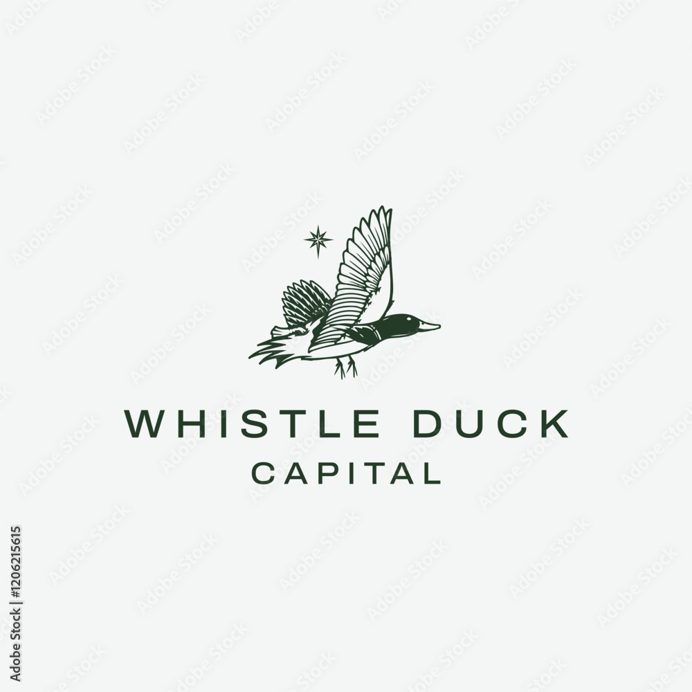 Fototapeta premium Duck accounting financial logo design concept