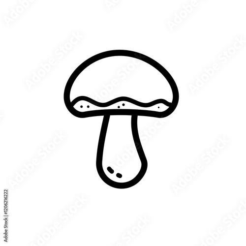 forest mushroom boletus - vector icon