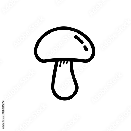 forest mushroom boletus - vector icon