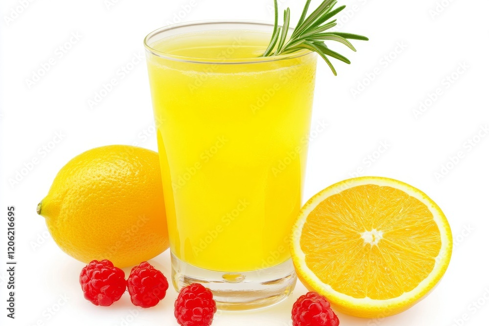 Combining cranberry and rosemary gin tonic with an orange punch cocktail, these colorful drinks in glasses rest on a white table, perfect for a fresh holiday setting Combining cranberry and rosemary gin tonic with an orange punch cocktail, these colorful drinks in glasses rest on a white table, perfect for a fresh holiday setting