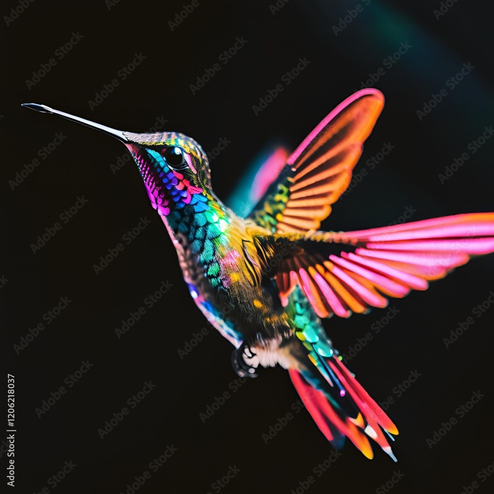 Obraz premium hummingbird and flower