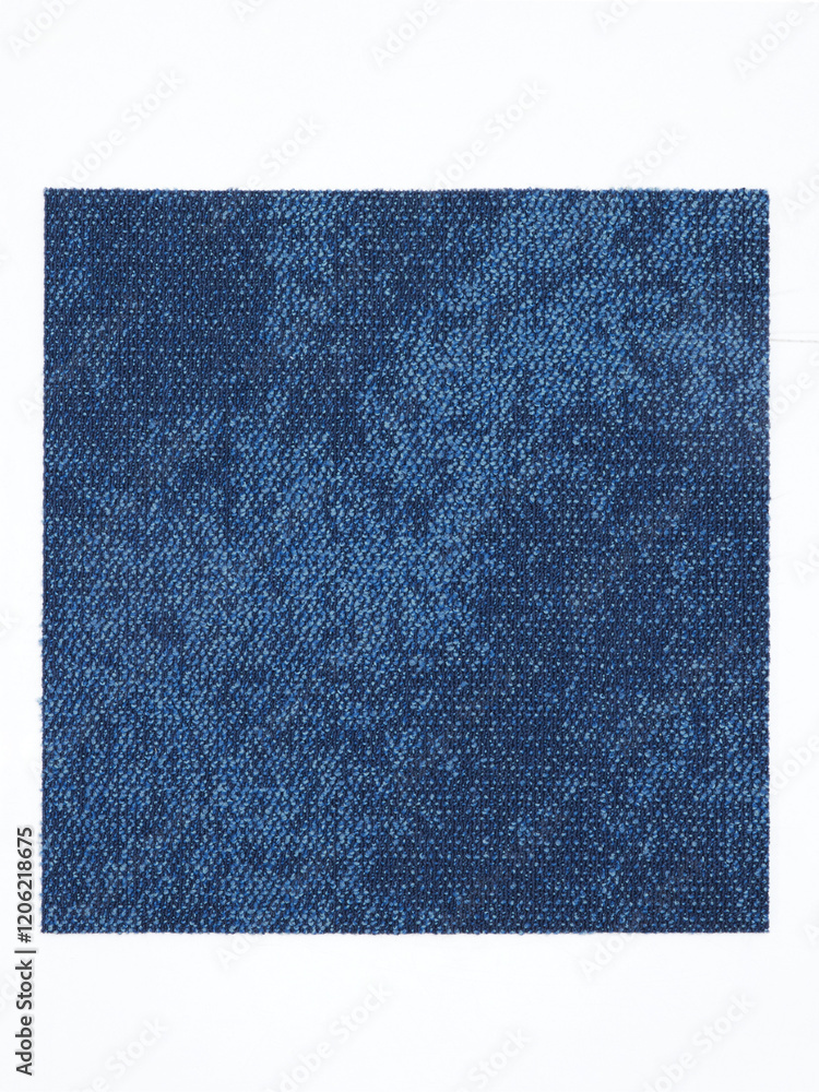 Fototapeta premium the texture of a blue seamless carpet in the form of a square on a white background