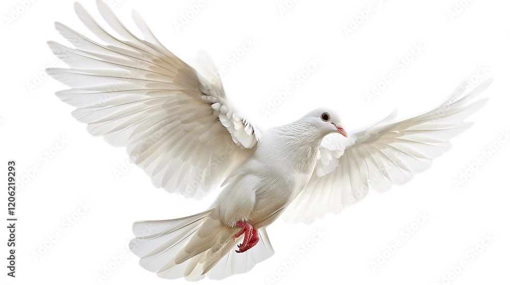 Obraz premium White Dove in Flight