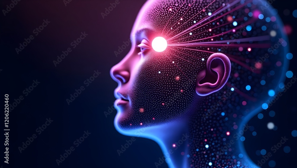 Obraz premium artificial intelligence futuristic technological human design