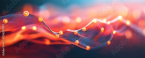 Abstract art representing energy flow in ionic conductive polymers