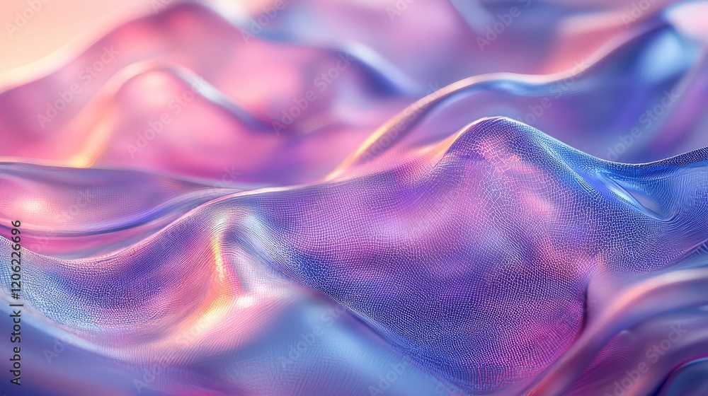 Obraz premium Abstract forms, shimmering with light, create an enchanting display of colors and reflections in a modern artistic composition