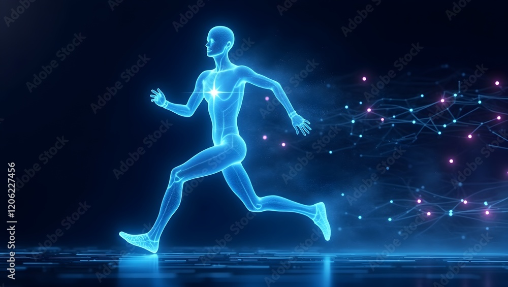person running on the background person running on the background