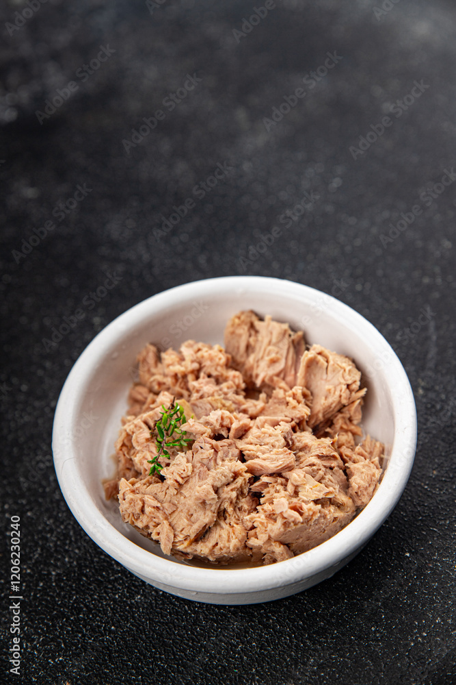 tuna canned fish seafood snack fresh tasty food dish gourmet food pescetarian diet background on the table rustic food top view copy space vegetarian food tuna canned fish seafood snack fresh tasty food dish gourmet food pescetarian diet background on the table rustic food top view copy space vegetarian food