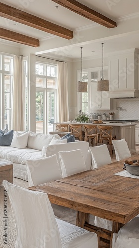 Wallpaper Mural Elegant open concept living area featuring modern furniture and natural lighting Torontodigital.ca