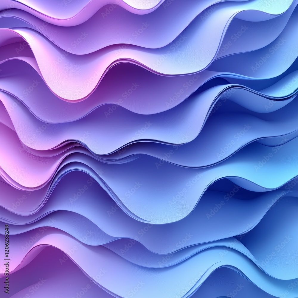 Fototapeta premium Abstract digital art featuring dynamic and fluid patterns, characterized by a modern aesthetic, is a conceptual artwork that employs vibrant colors for a strong visual effect