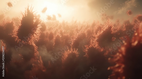 Human Immune System Engaging with Viruses and Pathogens