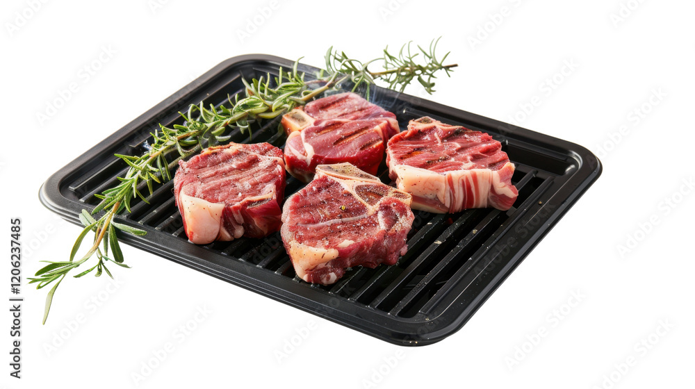 Meat on grill on transparent background
Meat on grill on transparent background