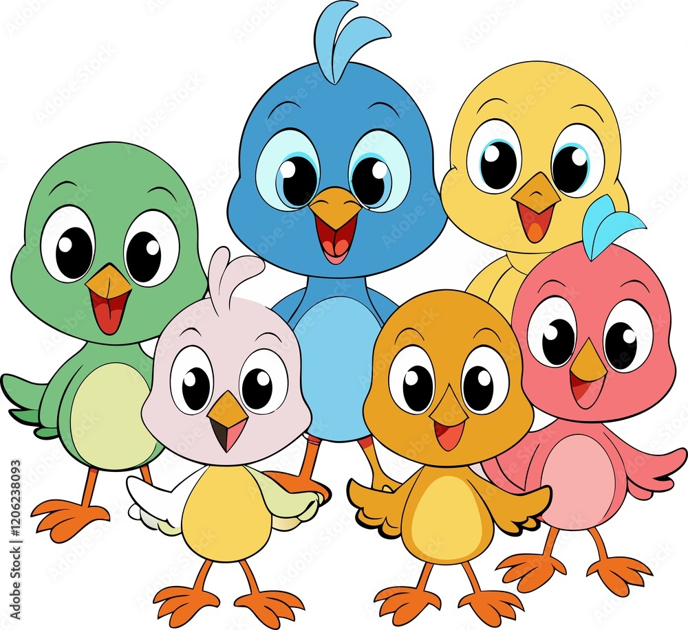 Fototapeta premium Cartoon baby-Birds