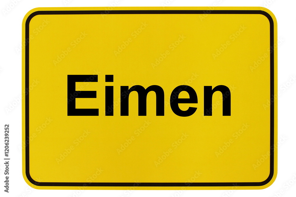 Illustration eines Ortsschildes der Gemeinde Eimen in Niedersachsen Illustration eines Ortsschildes der Gemeinde Eimen in Niedersachsen