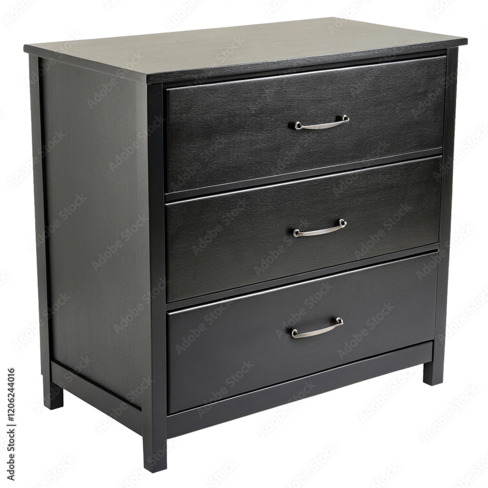 black chest drawer on transparent background black chest drawer on transparent background