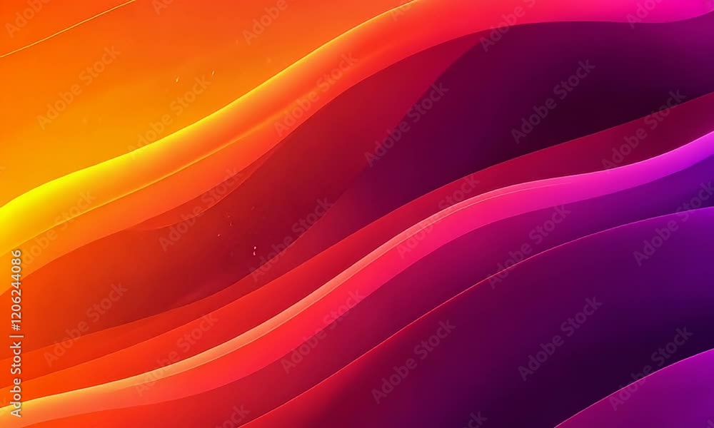 Vibrant abstract waves of orange, pink, and purple flowing seamlessly, creating a dynamic and colorful background