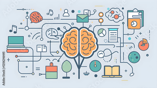 An Illustrative Representation of Diverse Mnemonic Tools to Bolster Memory Recall photo