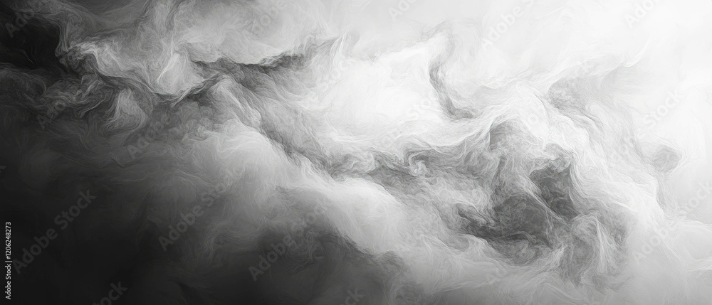 Mysterious swirling patterns of fog and smoke creating an abstract atmosphere of intrigue Mysterious swirling patterns of fog and smoke creating an abstract atmosphere of intrigue